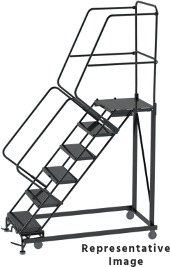 Heavy Duty 10 Step, 50 Degree Slope Ladder, 28 Deep Top Step, X