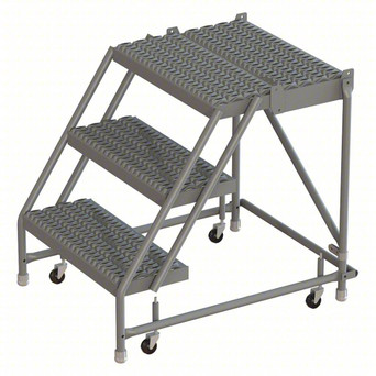 KD 3 Step Steel Ladder Grip 24 Wide With 30" With Deep Top Step Step