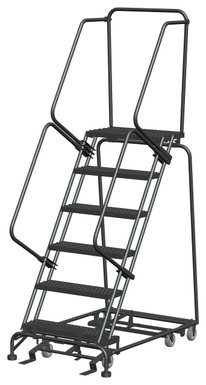 All Direction Ladders, All Directional, 6 Step, 32 In Wide Base, 14 in Deep Top Step, Serrated Tread, Setup