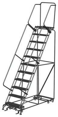 All Direction Ladders, All Directional, 11 Step, 32 In Wide Base, 14 in Deep Top Step, Expanded Metal Tread, Setup