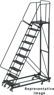 Monster Line All Directional, Weight Actuated, All Directional, 9 Step, 32 In Wide Base, 21 in Deep Top Step, Serrated Tread