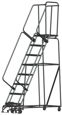M2000 Series Ladders, 8 Step, 24 In Wide Base, 21 in Deep Top Step, Abrasive Mat Tread, Setup