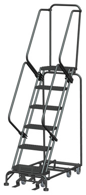All Direction Ladders, All Directional, 6 Step, 24 In Wide Base, 14 in Deep Top Step, Serrated Tread, Setup
