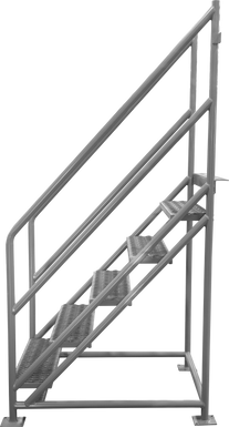 Serrated Grating Stair Section Indsutrial Crossovers - 3 Step, 38" Overall Width