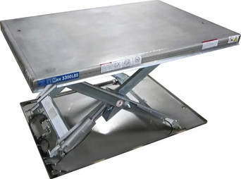 Guardian Low Profile Stainless/Galvanized Lift Tables 1.1K Capacity 55x40 Foot Controls