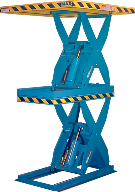 Max Dbl High Scissor Lift Hand Control 86.5 24X48 2K Capacity