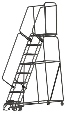 M2000 Series Ladders, 8 Step, 24 In Wide Base, 28 in Deep Top Step, Perforated Tread