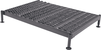 Adjustable Height Steel Work Platform, Adjustable from 5" to 8", 24" Wide Base, 97" Length, Serrated Tread