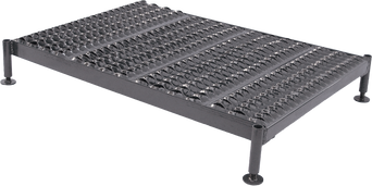 Adjustable Height Steel Work Platform, Adjustable from 9" to 14", 24" Wide Base, 48" Length, Serrated Tread