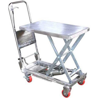 MAX MINI MOBILE FOOT PUMP LIFT TABLE STAINLESS STEEL 330 CAPACITY