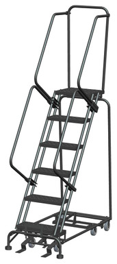 All Direction Ladders, CALOSHA, All Directional, 6 Step, 24 In Wide Base, 14 in Deep Top Step, Perforated Tread, Setup