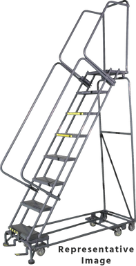All Direction Ladders, CALOSHA, All Directional, 8 Step, 24 In Wide Base, 28 in Deep Top Step, Perforated Tread, Setup