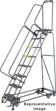 All Direction Ladders, CALOSHA, All Directional, 8 Step, 24 In Wide Base, 14 in Deep Top Step, Abrasive Mat Tread