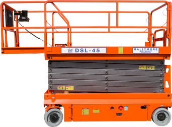 DSL-45 - Ballymore Drivable Scissor Lift 45' Platform, 500 Lb. Capacity