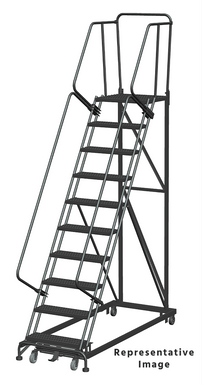 Heavy Duty 10 Step, 50 Degree Slope Ladder, G, Setup