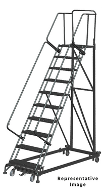 Heavy Duty 10 Step, 50 Degree Slope Ladder, R