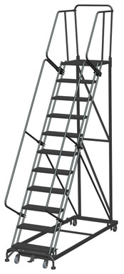 Heavy Duty 50 Degree Slope Ladder, 11 Step, 28 In Deep Top Step, G