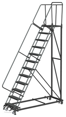 Heavy Duty 50 Degree Slope Ladder, 12 Step, 28 In Deep Top Step, G