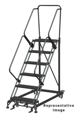 Heavy Duty 6 Step, 50 Degree Slope Ladder, 28" Deep Top Step P, Setup