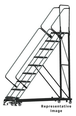 Heavy Duty 9 Step, 50 Degree Slope Ladder, X, Setup