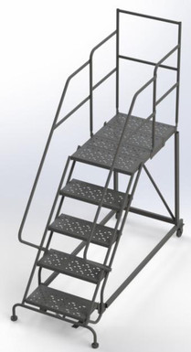Kd 5 Step Easy Climb Ladder Perforated 24 Hr 37" With 30" Deep Top Step