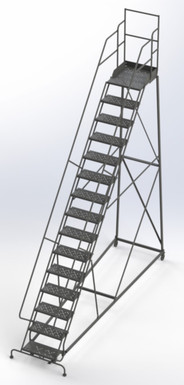 KD 15 Step Easy Climb Ladder Grip Strut 24 Hr