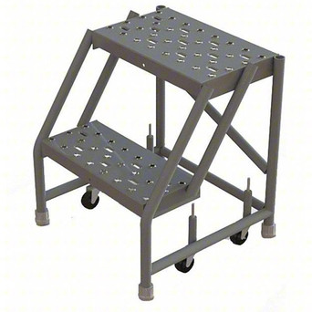 KD 2 Step Steel Rolling Ladder Perforated 16