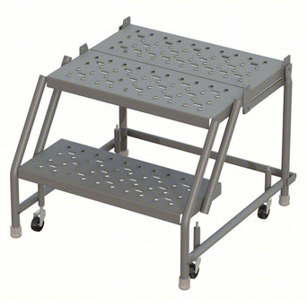 KD 2 Step Steel Ladder Perf 24 Wide With 20" With Deep Top Step Step