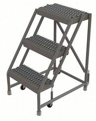 KD 3 Step Steel Rolling Ladder Grip 16