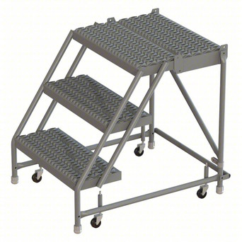 KD 3 Step Steel Ladder Grip 16 Wide With 30" With Deep Top Step Step
