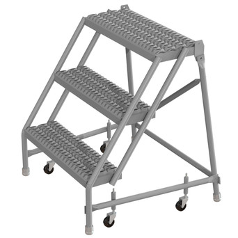 KD 3 Step Steel Rolling Ladder Grip 24