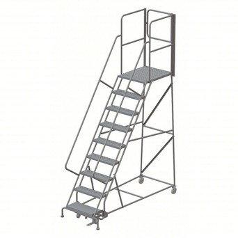 KD 9 Step Steel Ladder Perf 24 Wide HR With 30" With Deep Top Step Step