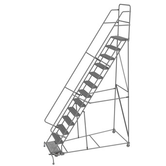 KD 13 Step Steel Rolling Ladder Grip 24 Hr