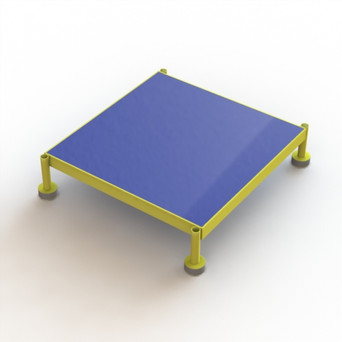 Tri-Arc Adjustable Height Work Platform: 1 Steps, 5" To 8", 24" Platform Wide, 24" Platform Deep
