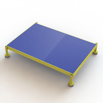 Tri-Arc Adjustable Height Work Platform: 1 Steps, 5" To 8", 24" Platform Wide, 36" Platform Deep
