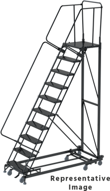 Monster Line All Directional, Weight Actuated, All Directional, 9 Step, 32 In Wide Base, 21 in Deep Top Step, Expended Metal Tread