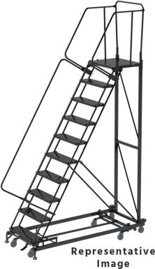 Monster Line All Directional, Weight Actuated, All Directional, 10 Step, 32 In Wide Base, 21 in Deep Top Step, Perforated Tread