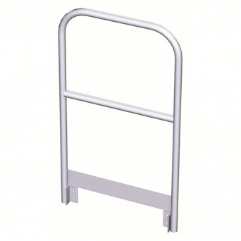 Tri-Arc Platform Handrail: 42 In Overall Height, 30 In Overall Lg, Aluminum, 500 Lb Load Capacity