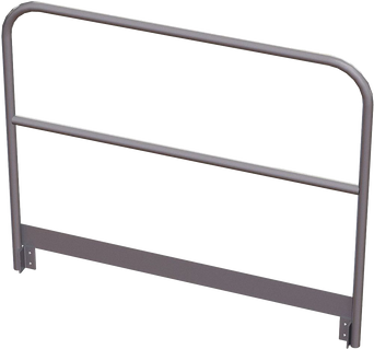 Tri-Arc Platform Handrail: 42 In Overall Height, 60 In Overall Lg, Aluminum, 500 Lb Load Capacity