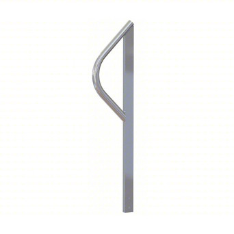 Tri-Arc Ladder Handrail: 32 In Overall Height, For Use With Mfr. No. MPASHR2, Aluminum