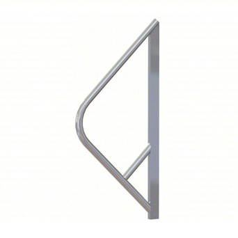 Tri-Arc Ladder Handrail: 32 In Overall Height, For Use With Mfr. No. MPASHR3, Aluminum