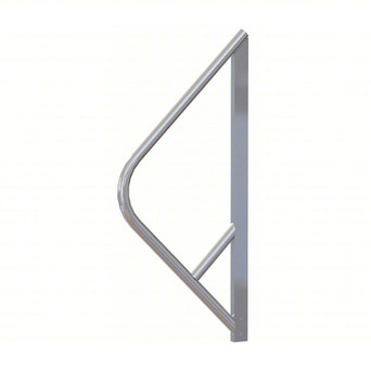 Tri-Arc Ladder Handrail: 32 In Overall Height, For Use With Mfr. No. MPASHR3, Aluminum