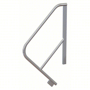 Tri-Arc Ladder Handrail: 32 In Overall Height, For Use With Mfr. No. MPASHR4, Aluminum