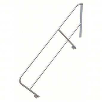 Tri-Arc Ladder Handrail: 32 In Overall Height, For Use With Mfr. No. MPASHR9, Aluminum