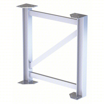 Tri-Arc Support Leg: 36 In Overall Height, 30 In Overall Wide, Aluminum, 500 Lb Load Capacity