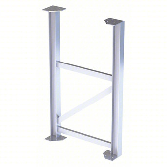 Tri-Arc Support Leg: 54 In Overall Height, 30 In Overall Wide, Aluminum, 500 Lb Load Capacity
