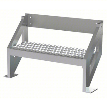 Tri-Arc Ladder: 18 In Top Step Height, 1 Steps, 45° Climbing Angle, 14 In Vertical Clearance, Serrated