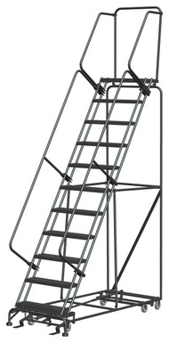 All Direction Ladders, All Directional, 11 Step, 32 In Wide Base, 14 in Deep Top Step, Serrated Tread, Setup