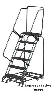 All Direction Ladders, All Directional, 6 Step, 24 In Wide Base, 28 in Deep Top Step, Expanded Metal Tread, Setup