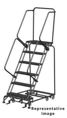 All Direction Ladders, All Directional, 6 Step, 32 In Wide Base, 14 in Deep Top Step, Perforated Tread, Setup